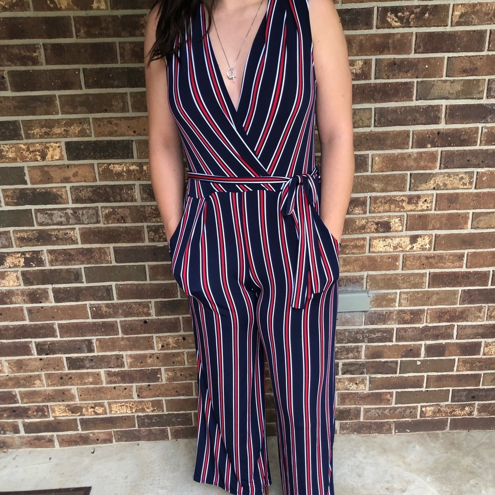 Deep v cut jumpsuit